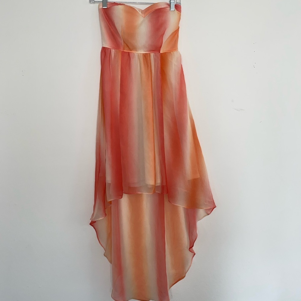 Addie High-Low Strapless Dress
